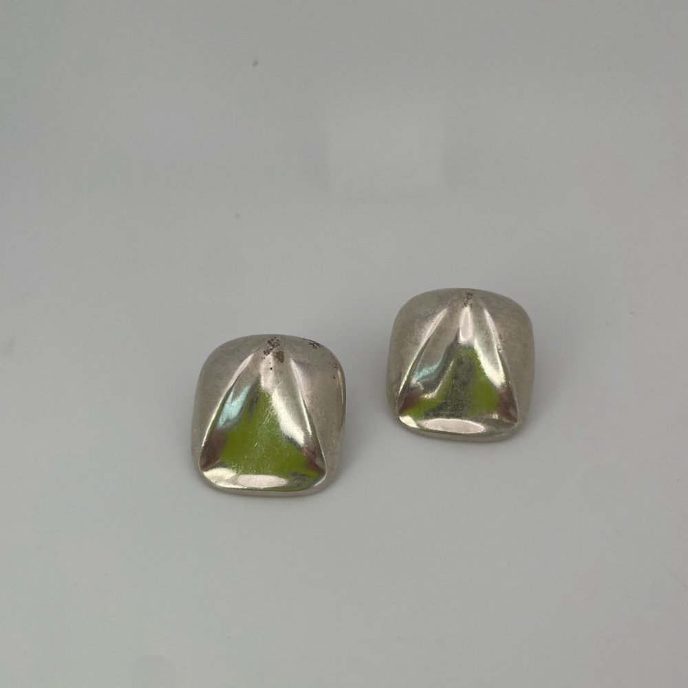 Vintage Sterling Silver Abstract Earrings 1980’s